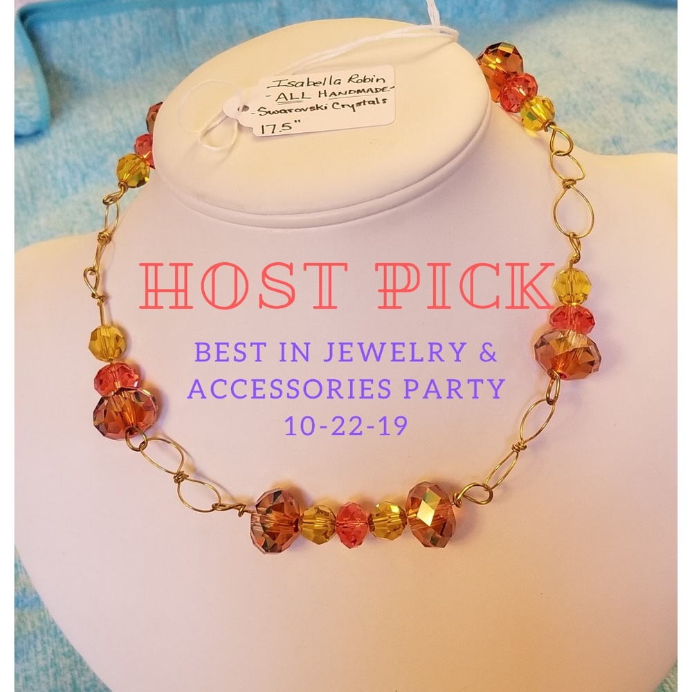 *HP* NWT Handmade Swarovski Necklace